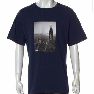 Kith Navy Graphic Crewneck Short-Sleeve T-Shirt